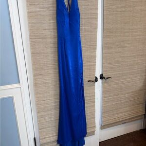 Vintage Y2K Elegant Blue Formal Gown